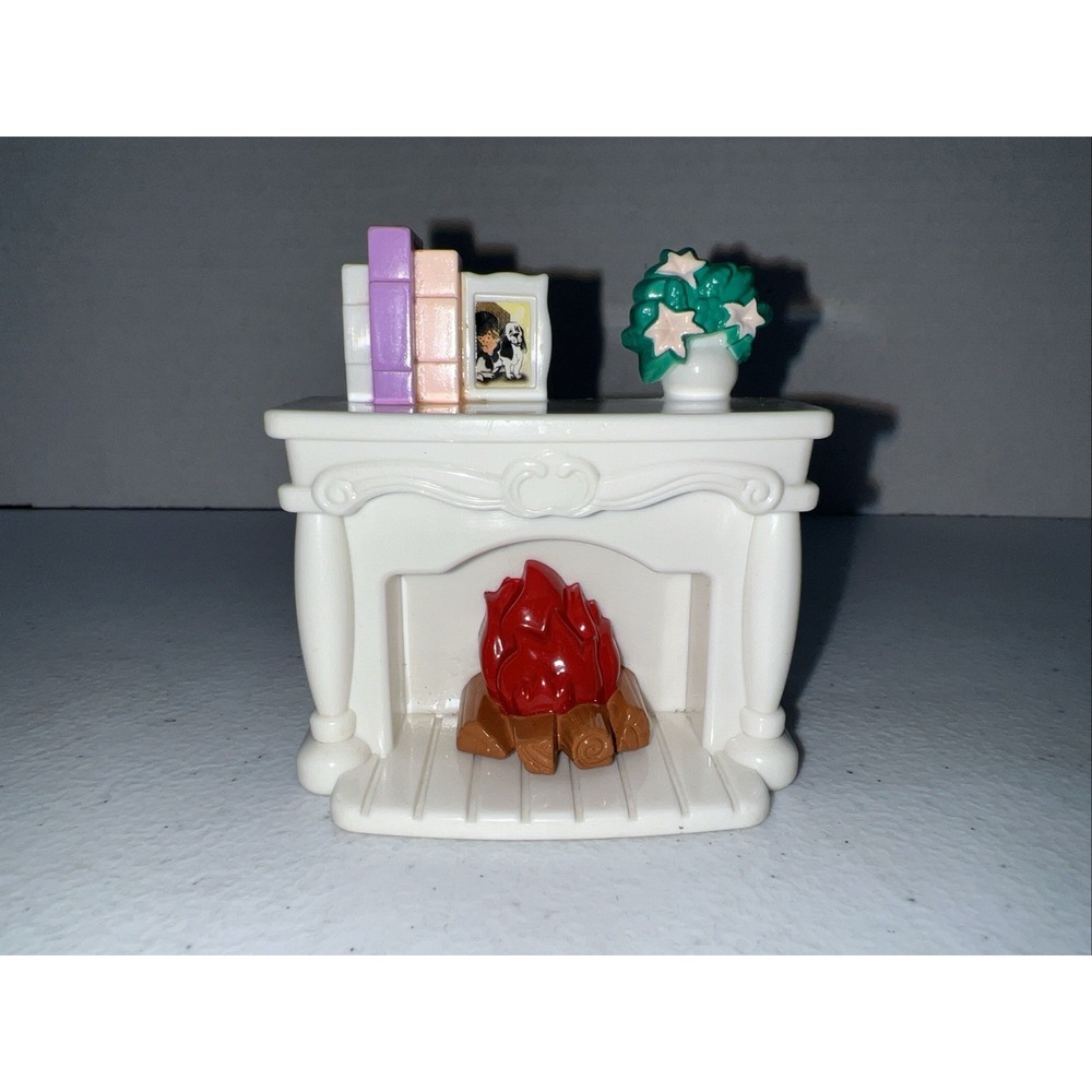 Playskool 1990s Vintage Fireplace Accessories Dollhouse Furniture